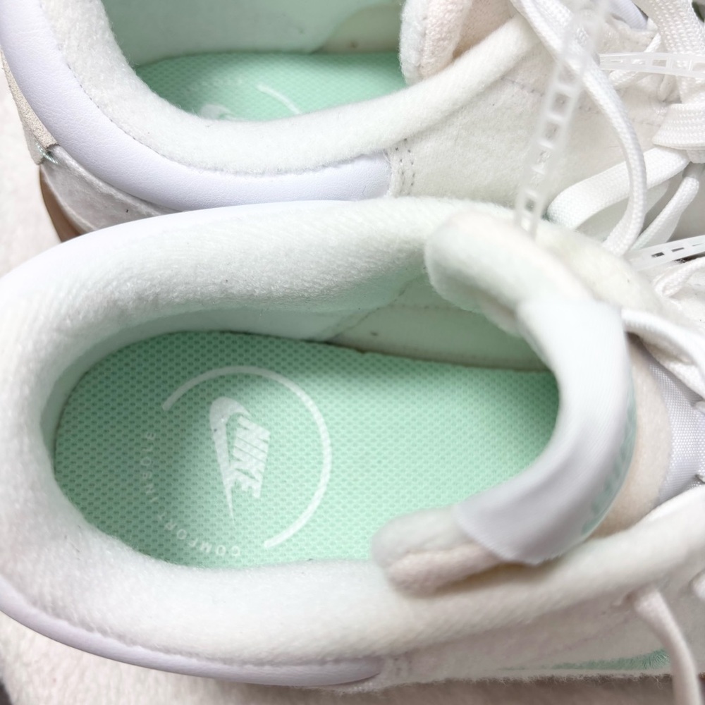 Nike Court Legacy Lift White Sneakers with Gum Soles and Mint Accents Size 8 - Picture 11 of 12
